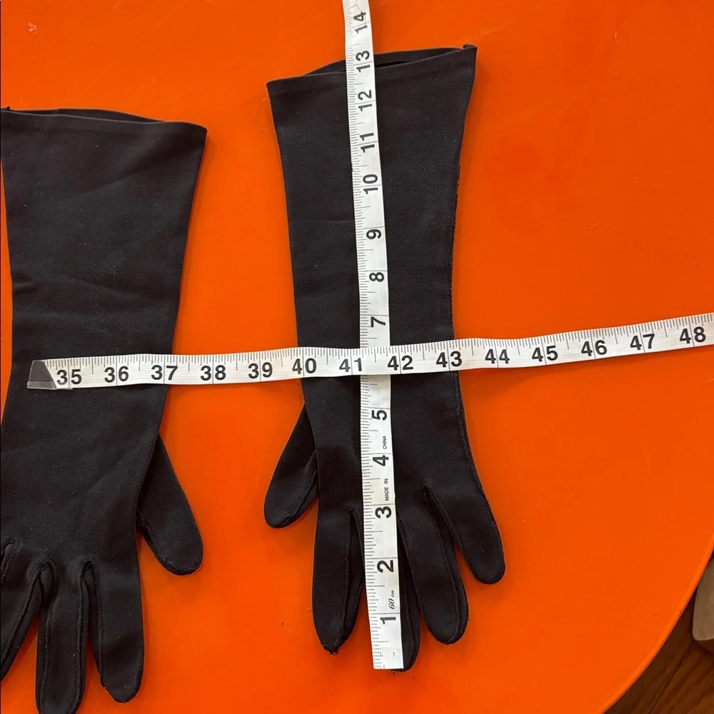 Vintage Black Women's Gloves formal mid arm length